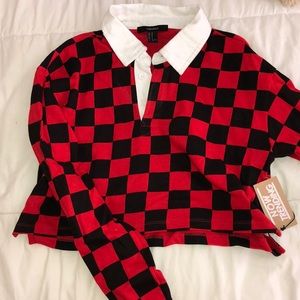 long sleeve crop top